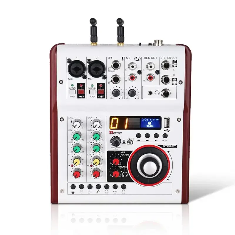 Lane MX-6 Dj Controllers Built-In Amplifier Usb Mixer Interface Digital Mixing Console Audio Mixer Widely Home Music Karaoke