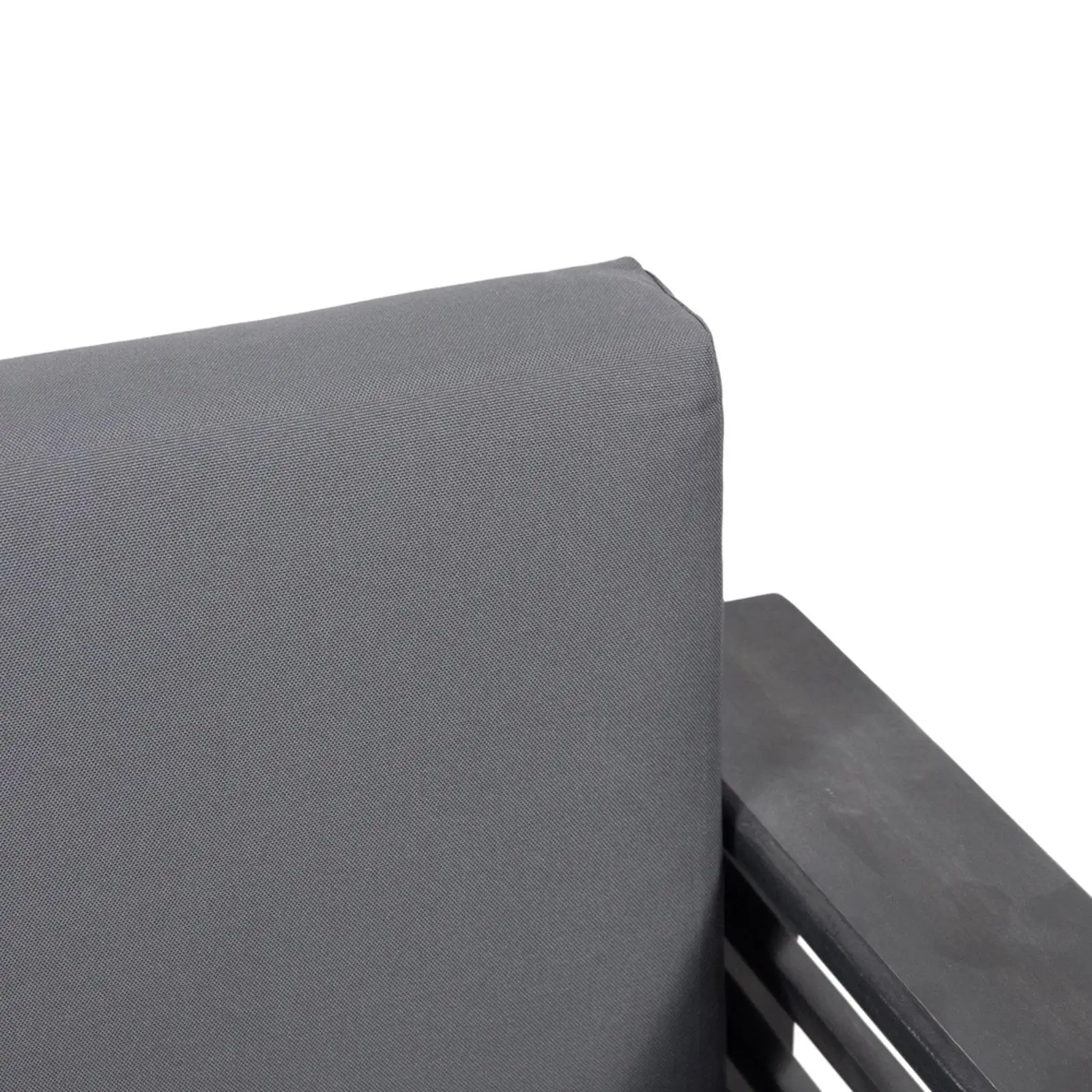 Outdoor Acacia Wood Club Chairs with Cushions, Dark Gray, 27.75"D x 32"W x