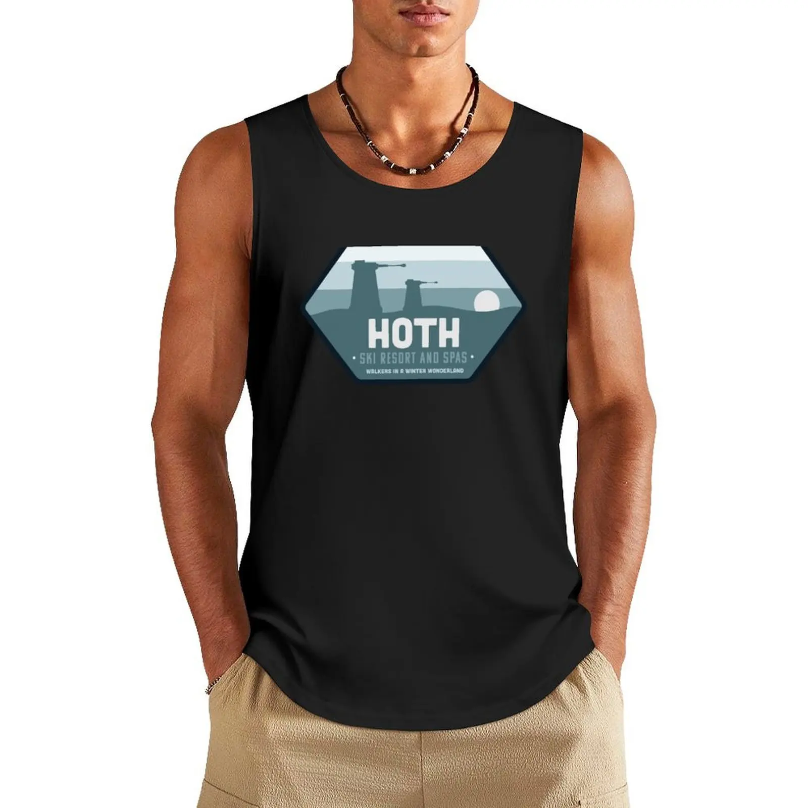 Hoth Ski Resort - Walkers in a Winter Wonderland Tank Top sleeveless vest men sleeveless jackets gym accessories men