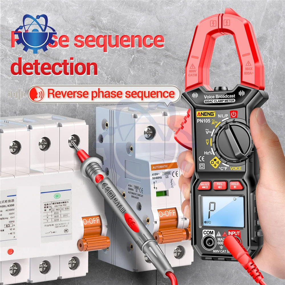 New ANENG PN105 Digital Clamp Multimeter Meter 6000 Counts Professional True RMS AC/DC Voltage Current Tester Hz Capacitance Ohm