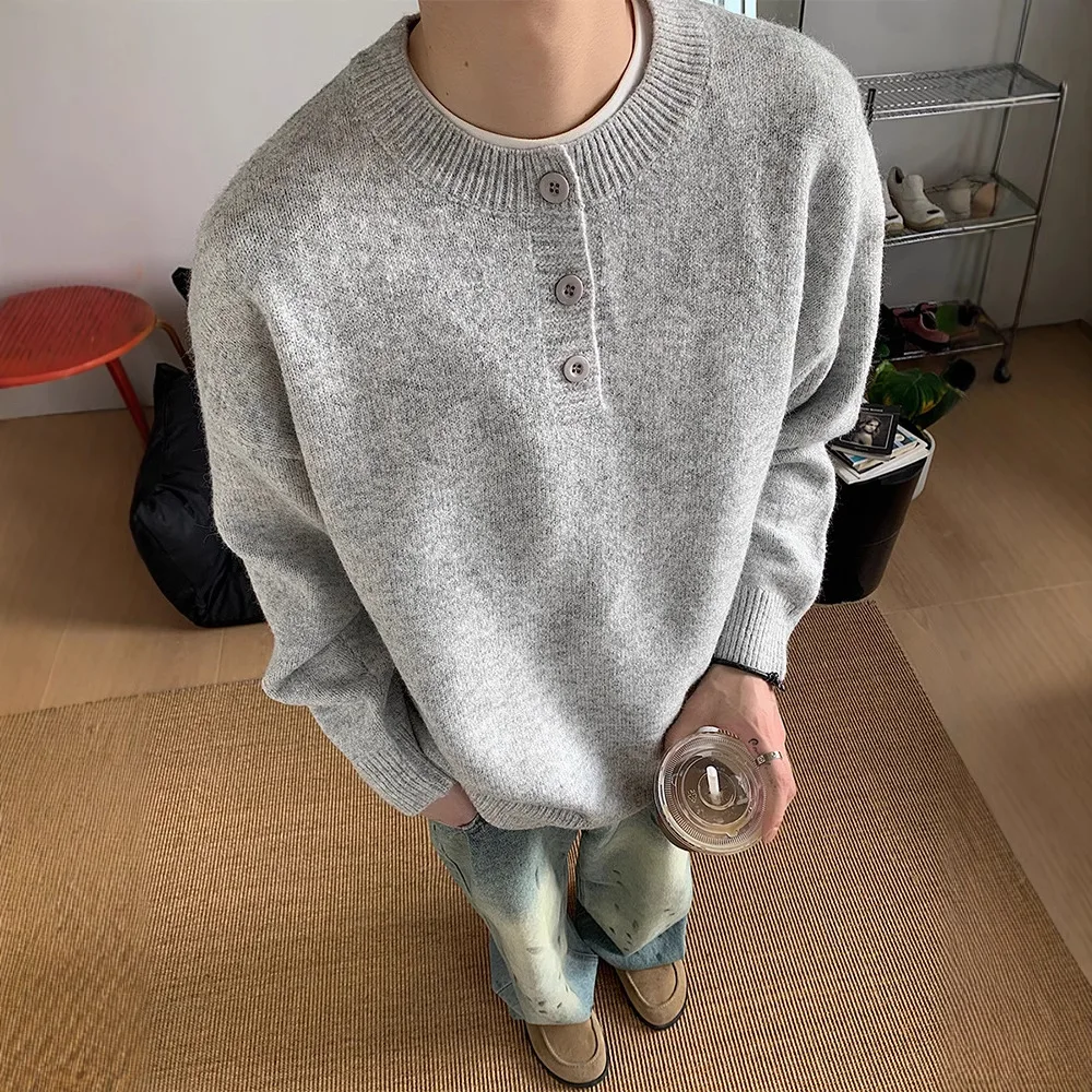 

Свитер с воротником в американском стиле ретро, мужской осенне-зимний стиль, свитер в ленивом стиле, куртка