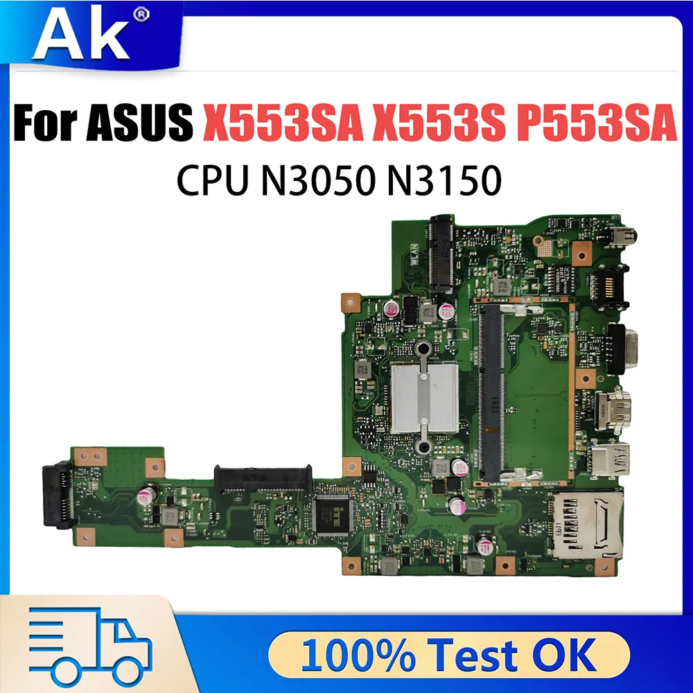 X553SA Mainboard For ASUS X553S P553SA D553SA A553SA F553SA Laptop Motherboard With CPU N3050 DDR3L