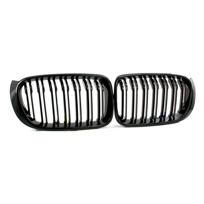 

Для BMW X3 F25 LCI 2015-2017 X4 F26 2015-2018 передняя решетка с двойными планками, глянцевая черная 51117338571 51117338572