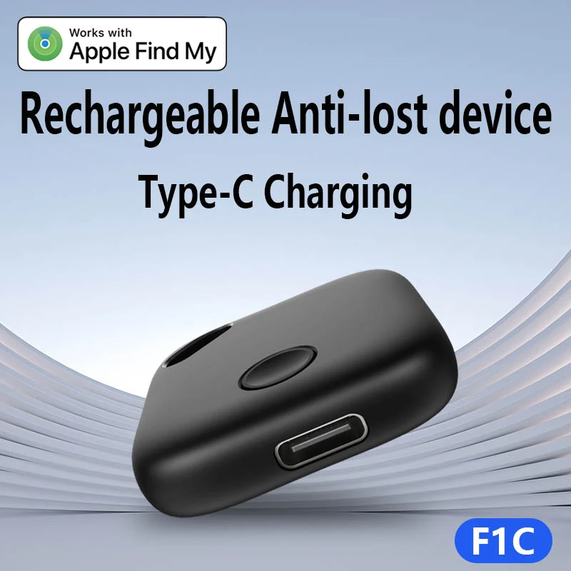 Localizador inteligente recargable compatible con iOS y USB-C: dispositivo antipérdida para encontrar llaves y otros objetos en todo el mundo – lo último