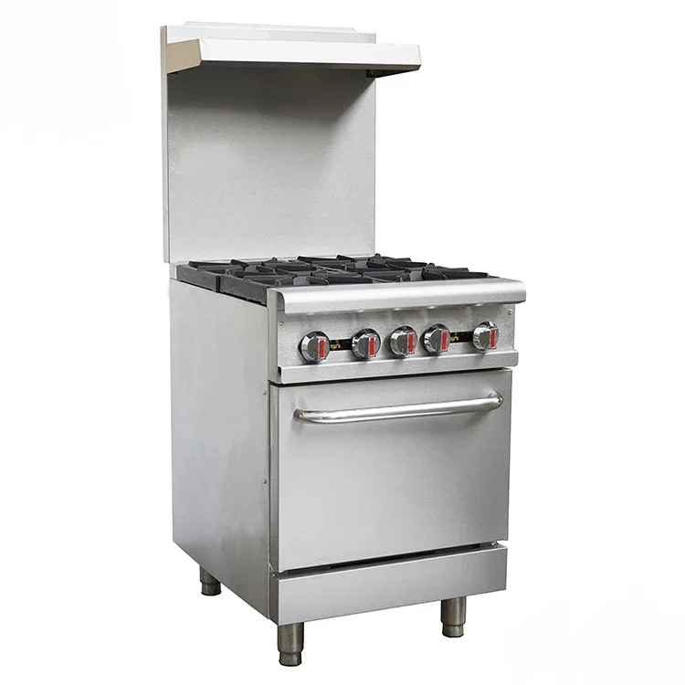 

Kitchen Equipment Commercial Cooking Range Gas Range 4 Burner with Oven