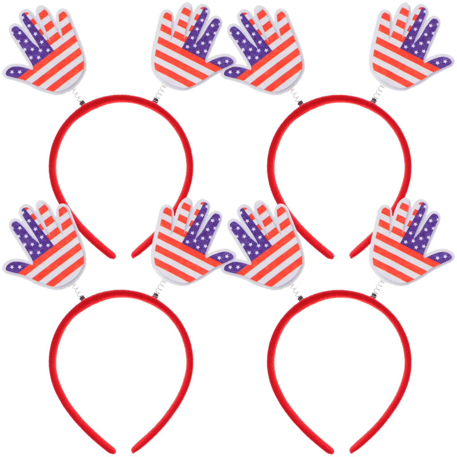 

4 Pcs Decoration Flag Headband Hair Accessories Celebration Headdress Decorations Independence Day Party American