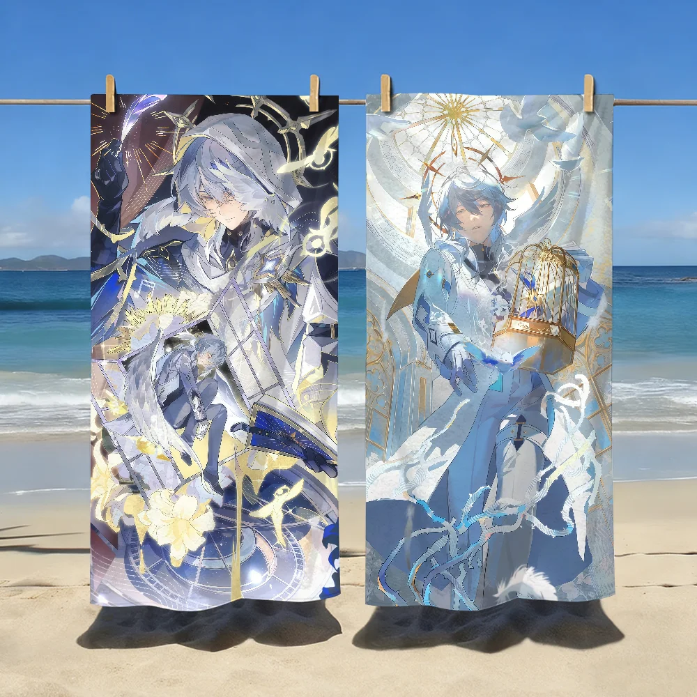 Sunday Game Honkai Star Rail Towel Sports Quick Dry Travel Camping Gear Sandproof Soft Light Large Beach Towel