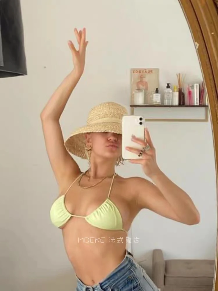Mode Frauen Breite Krempe Bast Hut Frauen Urlaub Strand Hüte Flache Top Stroh Hut Sommer Sonnenhut Damen UV Eimer Hut Großhandel – Detail 3