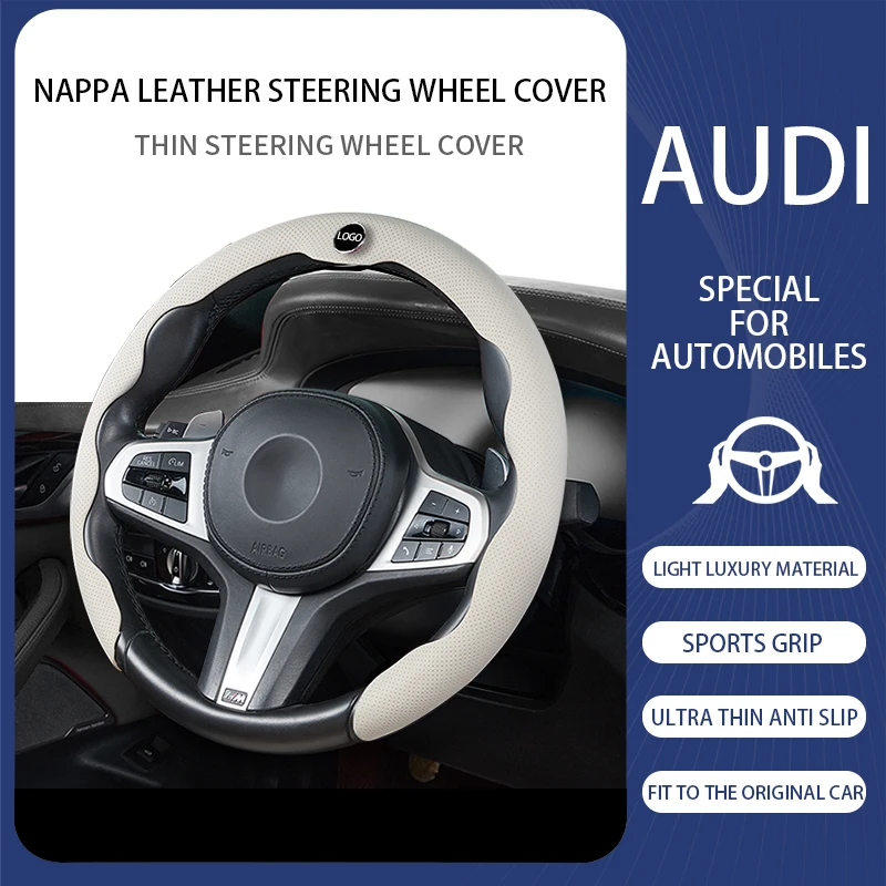 Suitable For BMW 3 Series Steering Wheel Cover Leather Genuine 5 Series x1/ix3/x5/x6/x4/7M Three Five Series GT Ultra-thin Cover