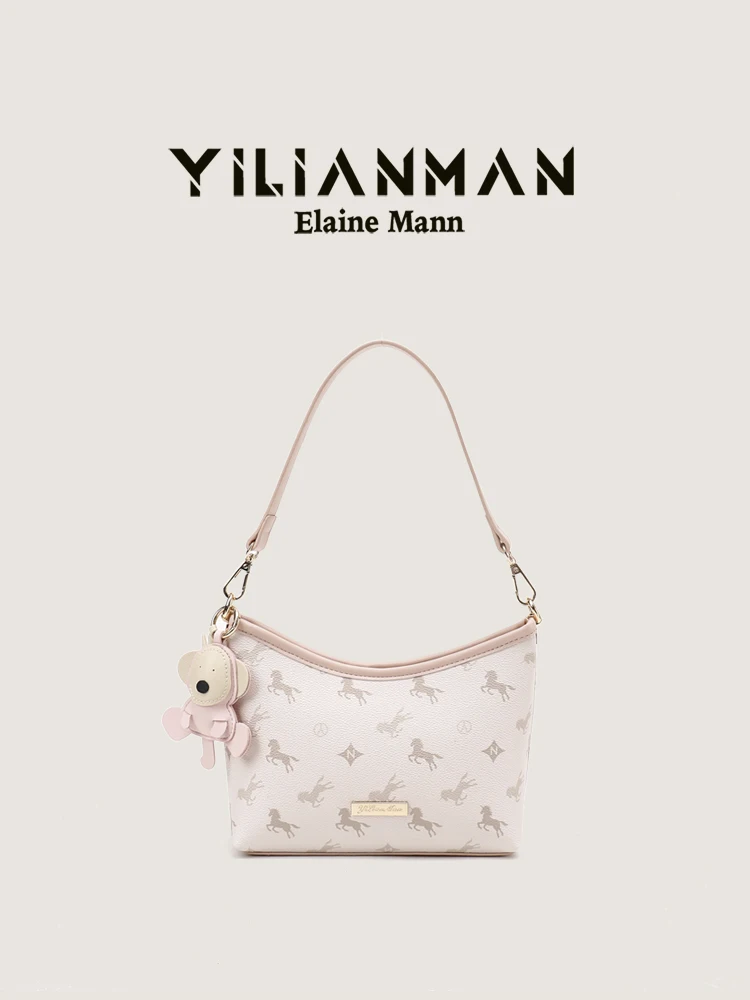 Elegant Fashionable Printed Pea Bag Single Shoulder Crossbody Women's Bag Underarm Bag High Quality Texture by Yilin Man