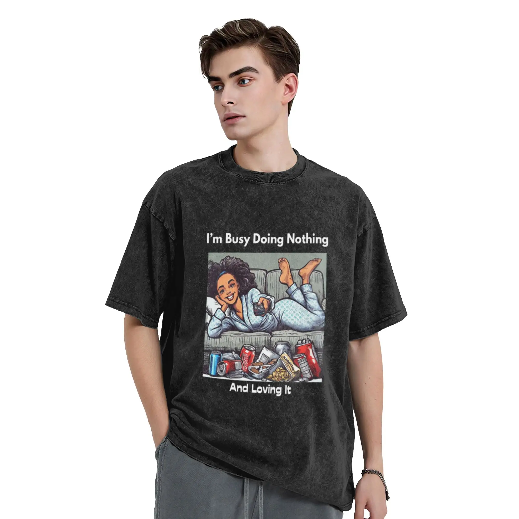 I m Busy Doing Nothing And Loving It Classic Chic A Vintage Oversized Cotton Unisex T-Shirts