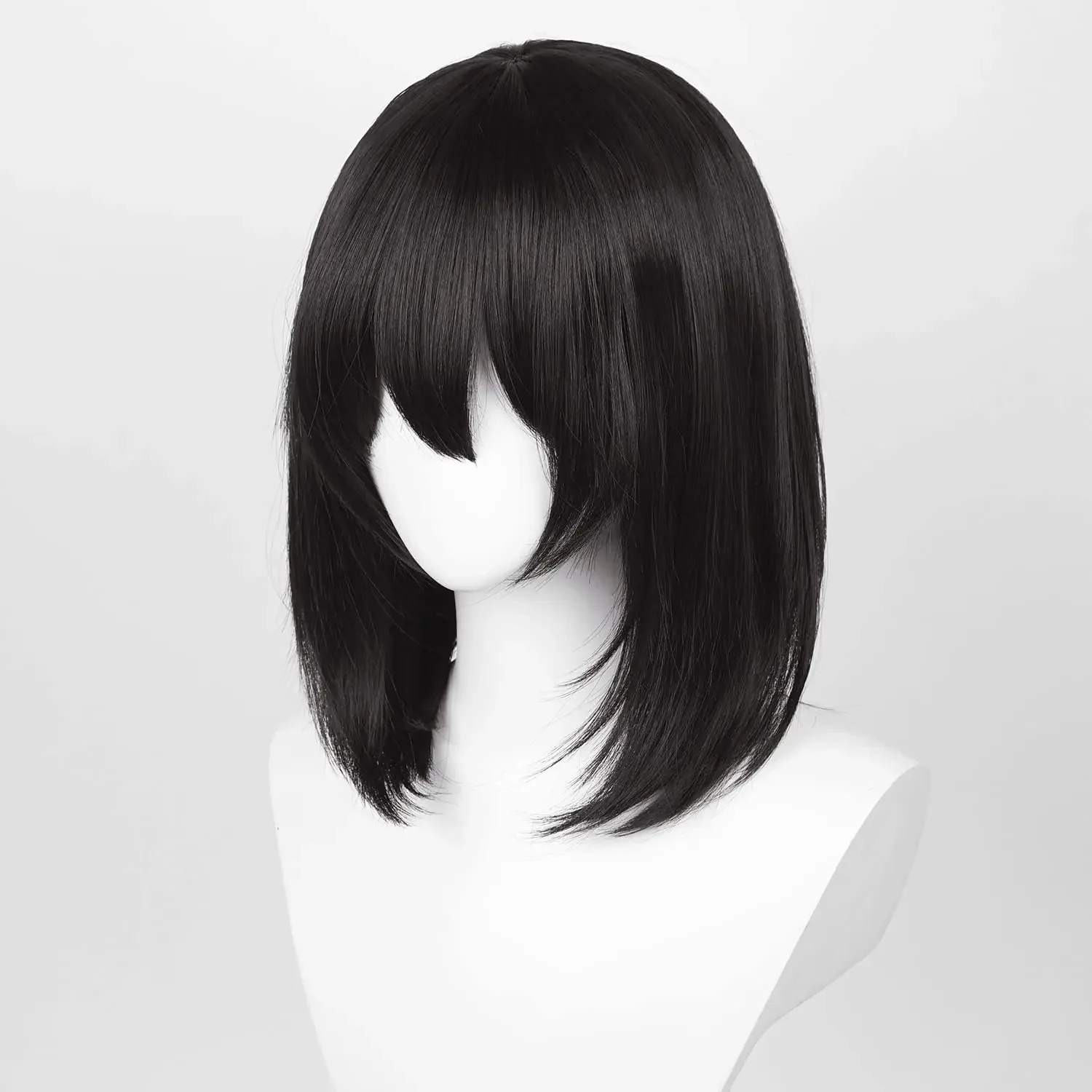 Peluca Bob negra para mujeres y hombres, peluca de Cosplay Howl, peluca de pelo sintético de longitud media para pelucas de fiesta de Halloween