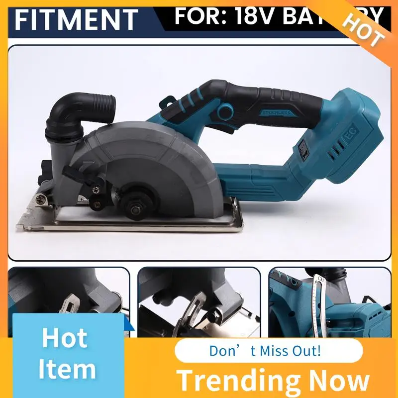 

CMHI-Бесщеточная циркулярная пила Электрическая пила 0-45 ° Регулируемый станок для резки древесины, мощный деревообрабатывающий инструмент для аккумулятора 18 В