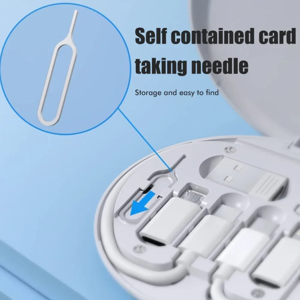 صندوق تخزين محمول قابل للإزالة، أداة محول كابل شحن متعددة الأنواع USB من النوع C تتضمن حامل فتحة بطاقة Sim #4