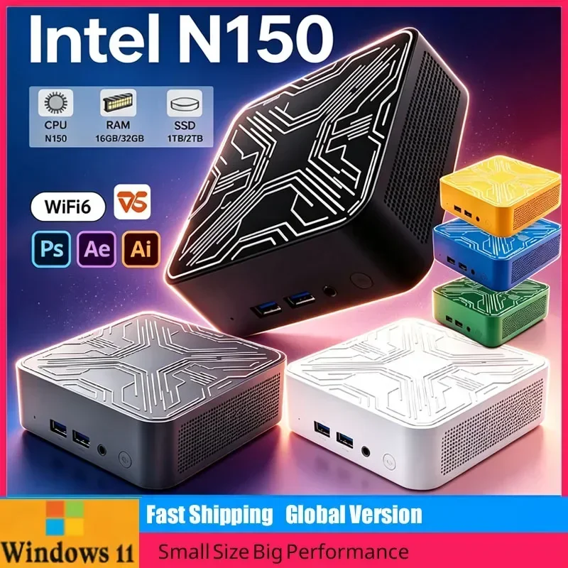 Intel Windows 11 Mini Computer PC Intel N150 Desktop PC Computer 16GB 32GB RAM 1TB SSD WIFI 6 BT5.2 Portable Mini Gaming PC - Aliexpress Deal