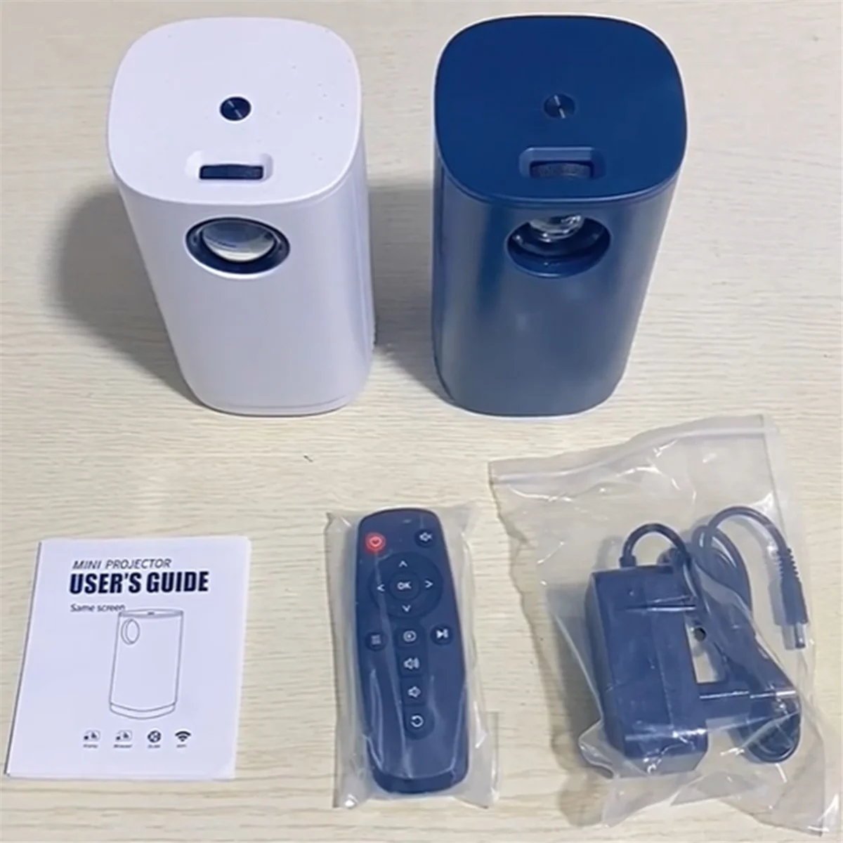 At42 mini projetor 1080p projetores de filmes sem fio 100 polegadas mesma técnica de tela home theater player de vídeo plugue da ue-b