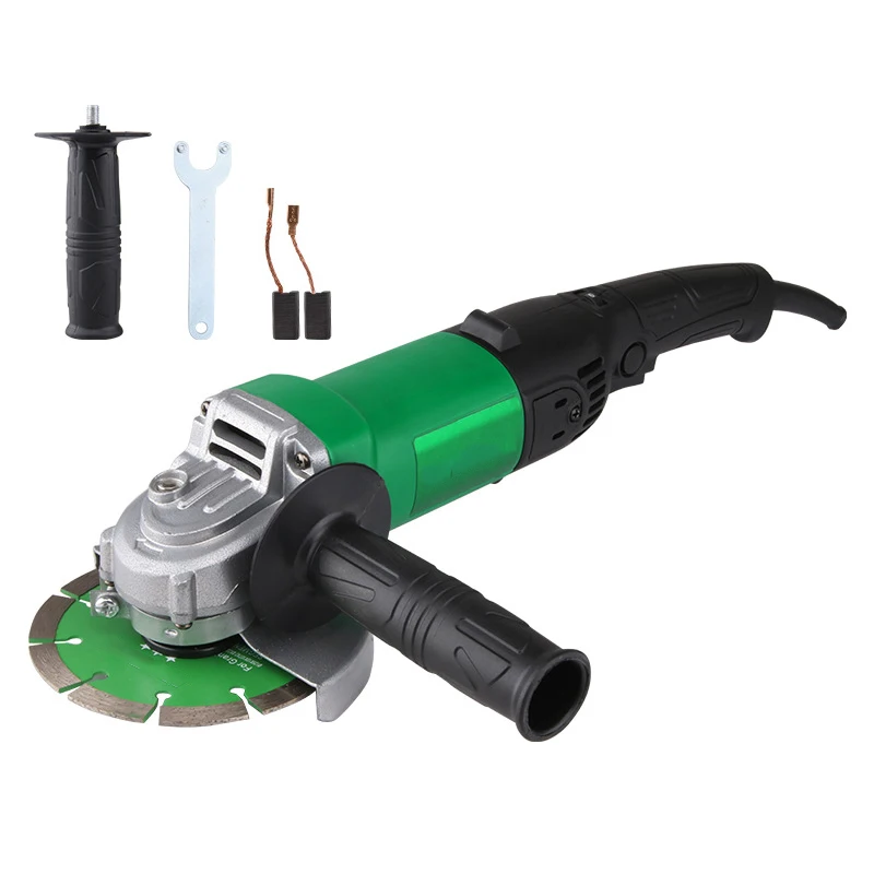 1000W electric angle grinder 220V wired 125mm long handle electric grinding, cutting and polishing electric tool