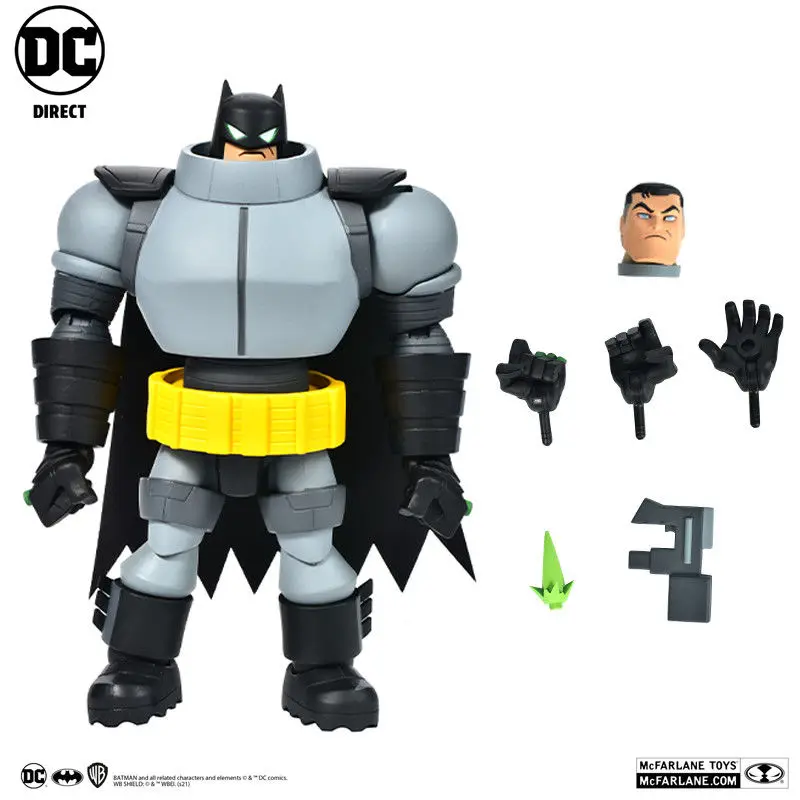 

Original 21cm Dc Comics Dark Knight Batman Gk Mcfarland Action Figures Toy Justice League Heavy Equipment Batman Figurines Model