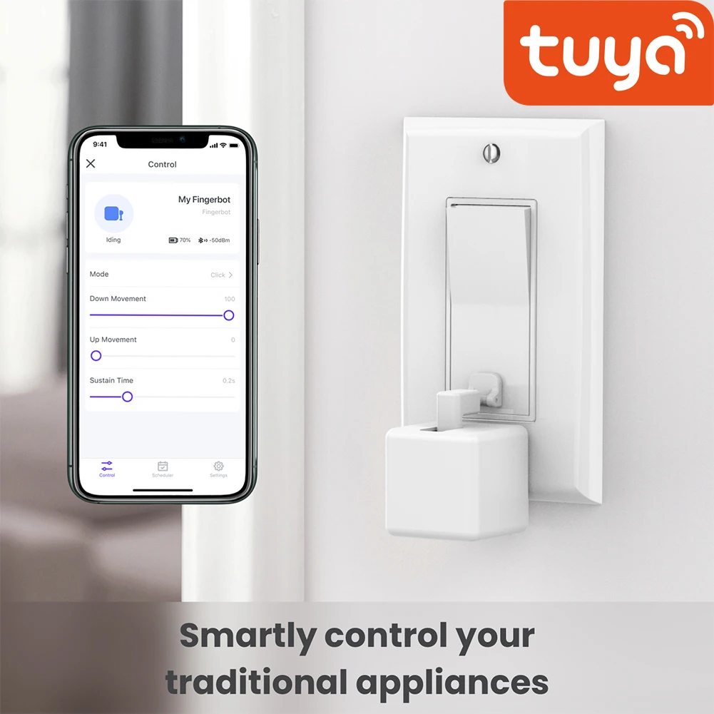 Tuya Fingerbot Plus Switch Button Pusher Touch Arms Fingerbot Life Control Work With Alexa Home Alice