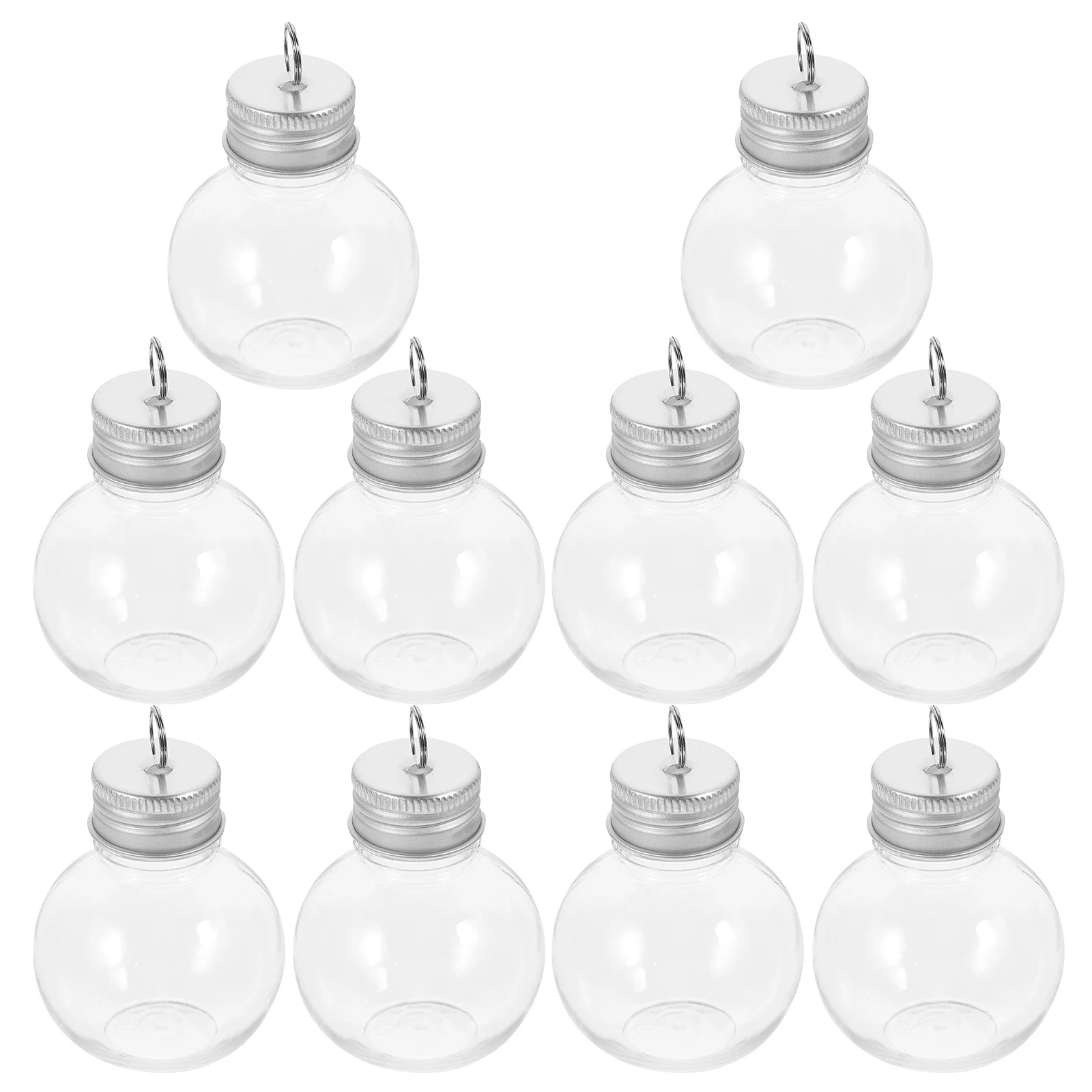 

10 Pcs Ornament Bottle Clear Plastic Bottles Shaped Hanging Decorative PET Glass