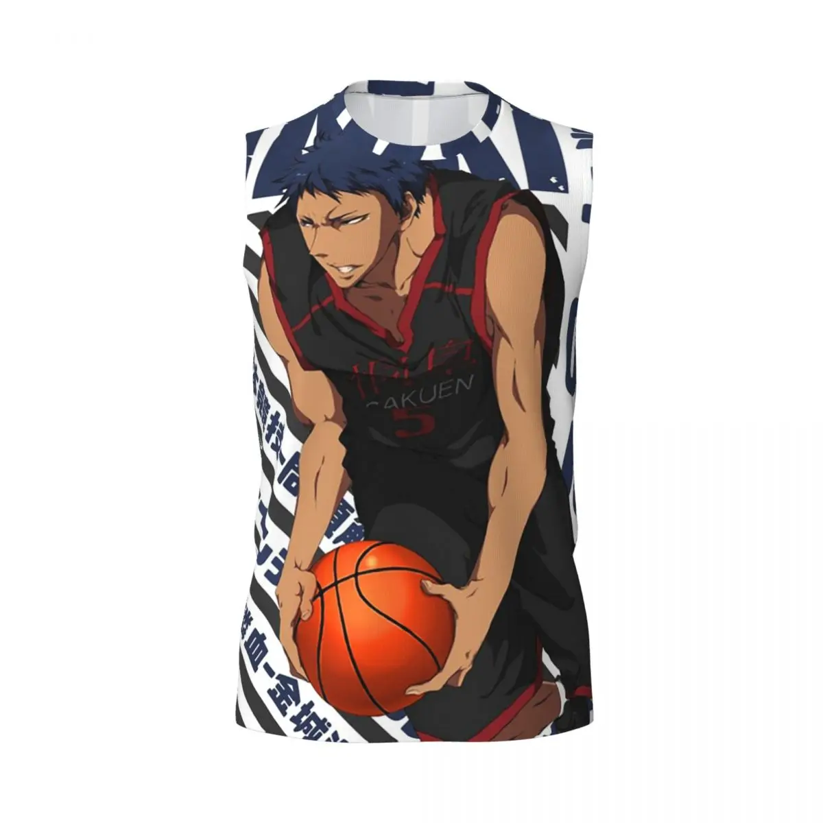 Harajuku Basketball Kuroko No Basket Basuke Kaijo Men Printed Sleeveless T-shirt  Hip Hop Street Style Beach Holiday Tank Tops