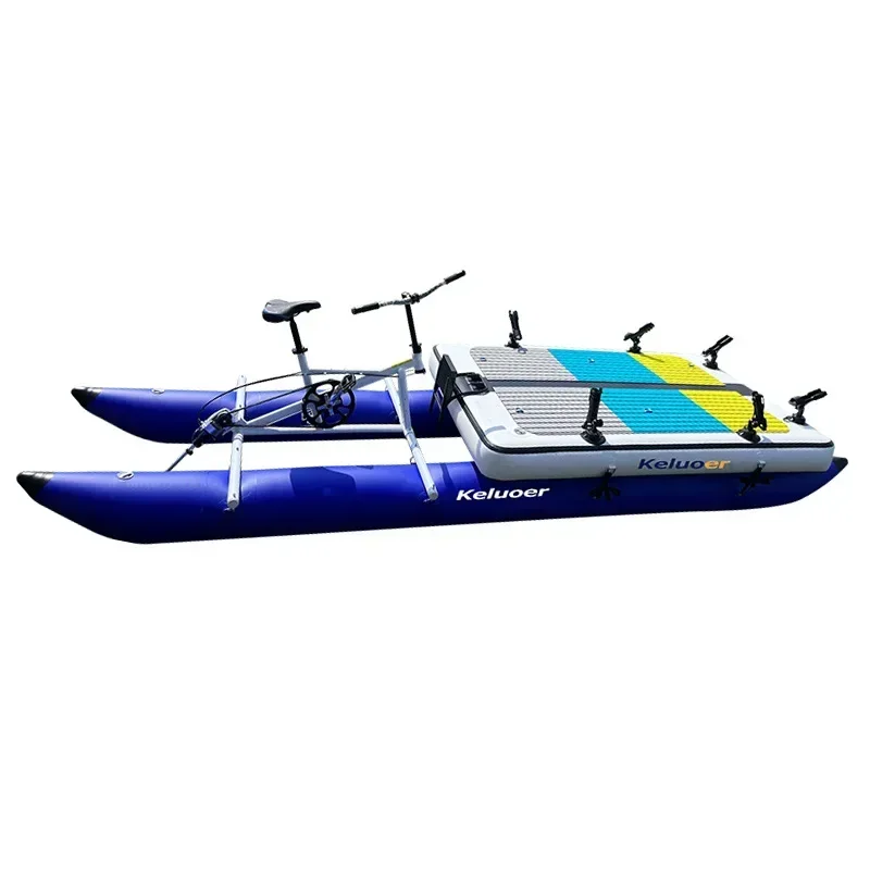 Inflatable fishing floating platform floating fishing boat water platform fishing magic carpet thickened and widened rubber boat