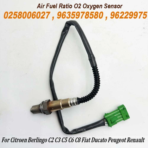 Imagen 1 del producto Sensor de oxígeno para coche, accesorio con relación de combustible y aire 0258006027, O2, 9635978580, 96229975, para Citroen Berlingo C2 C3 C5 C6 C8 Fiat Ducato Peugeot Renault