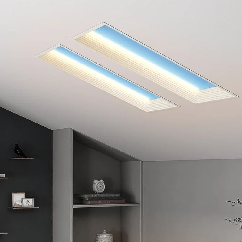 Smart Ceilling Lamp 60X60cm 30X120cm Square Blue Sky Verisimilitude Window Panel Light Blue Sky Sunshine Ceiling Light