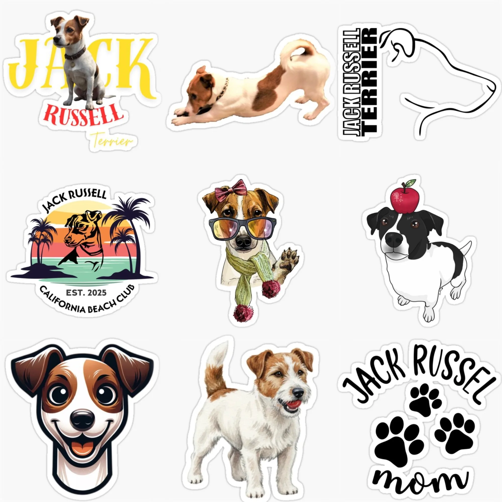 

Jack Russell Terrier Dog Cute Pet Creative Car Sticker Customizable Size