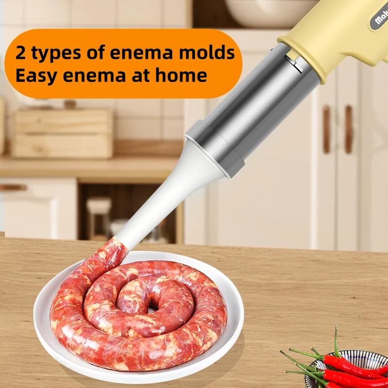 ماكينة صنع المكرونة الكهربائية اللاسلكية المنزلية الصغيرة الأوتوماتيكية بالكامل ماكينة صنع المكرونة المحمولة مسدس صنع المعكرونة السريعة