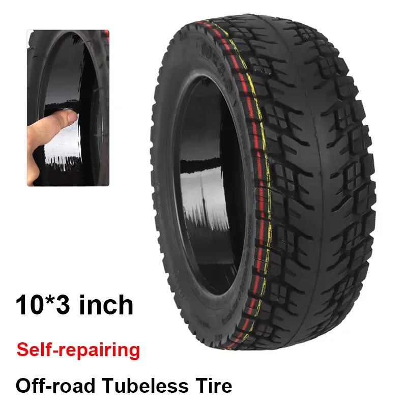 

Ulip 10x3.0 Self-repairing Off Road Tubeless Tire with PVR50 Valve for Zero 10X Scooter 10-Inch 80/65-6 255x80 Tyre Replacement
