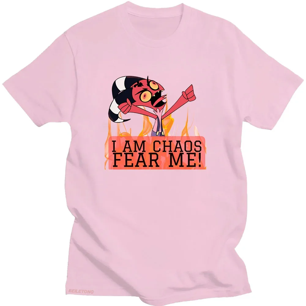 Kawaii Helluva Boss تي شيرت أنيمي طباعة Harajuku قميص الانمي قصيرة الأكمام القطن س الرقبة التي شيرت سوداديراس لطيف الكرتون تيز #5