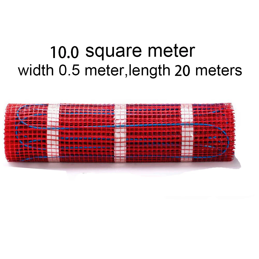 230V 150w/m2 Elektrische Vloerverwarming Mat Kit Pad Systeem Onderdelen Voor badkamer Keramische Steen Tegel Houten vloer Verwarmde Warming