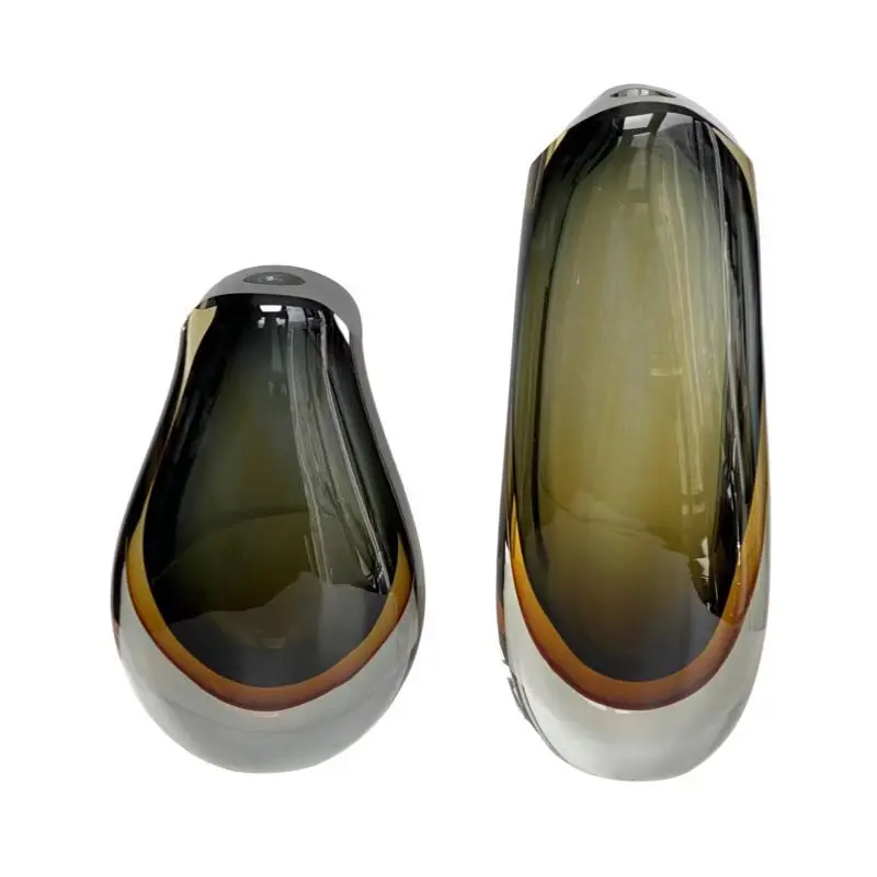 

Light luxury minimalism, glazed vase, colored art flower ware, living room