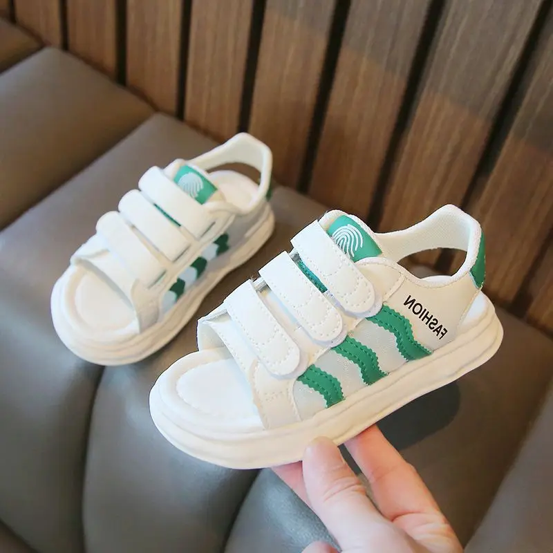 

New Baby Girls Boys Summer Sandals Infant Anti-collision Toddler Shoes Soft Leather Kids Children Beach Sandals Open Toe 23-36