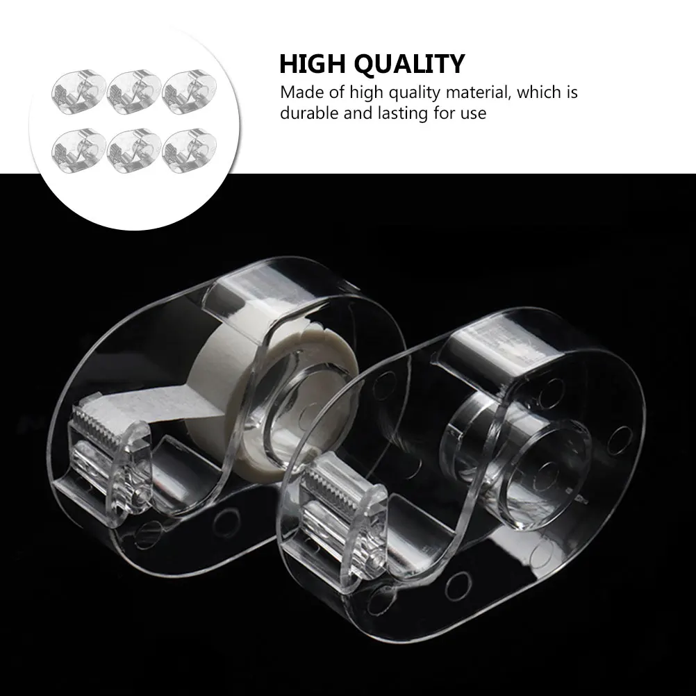 6 Pcs Eyelash Tape Transparent Acrylic Dispenser School H y Adhesive Professional Safe Lightweight Beauty Tool