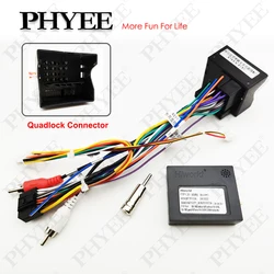 Harness Adapter with CAN Bus Decoder for Fiat Croma 2005 to 2010, Quadlock 40Pin, SWC Retention, P&P 16Pin Android Adapter