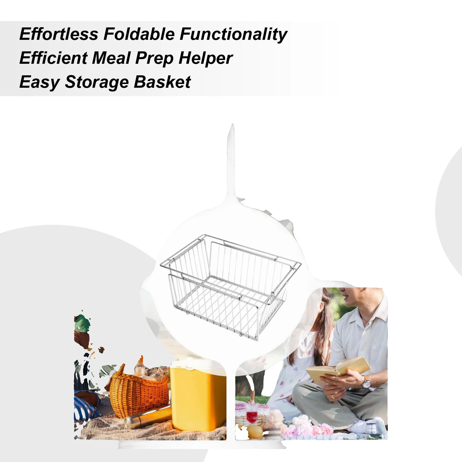 

Кемпинговая корзина, складной контейнер, нержавеющая портативная корзина, контейнеры для хранения в кемпинге для дома, пикника, барбекю, рыбалки