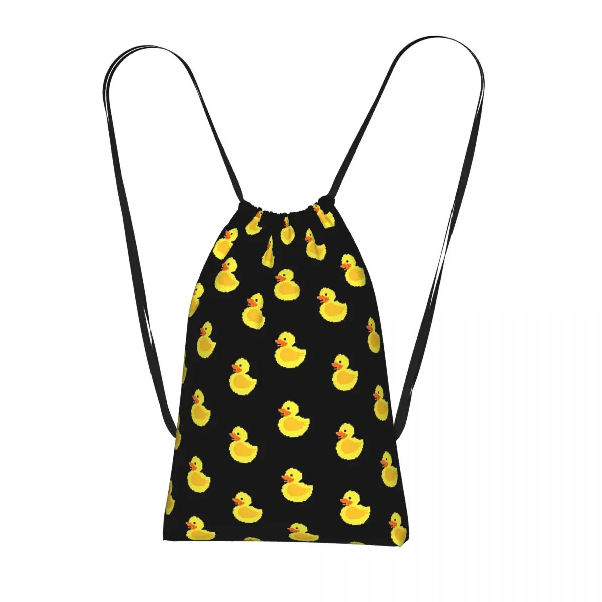 

Cartoon Yellow Ducks Backpacks Multi-function Drawstring Bags Storage Bag Book Bags for Man Woman Students
