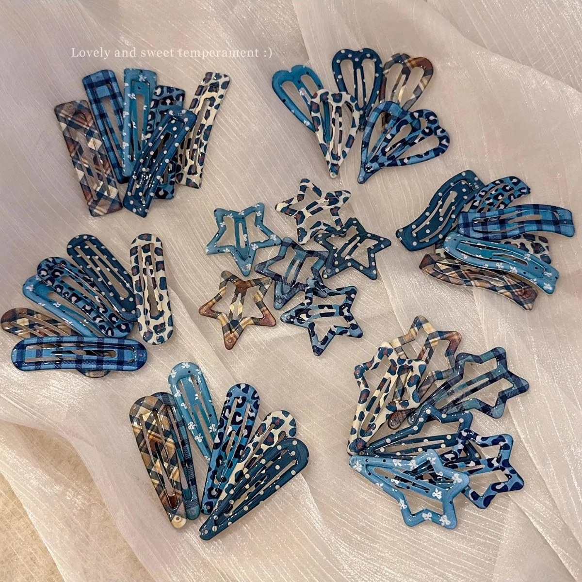 6 Stück Europäische und Amerikanische Niedliche Blaue Leoparden-Haarspangen für Mädchen und Frauen, Koreanische Haaraccessoires – Detail 2