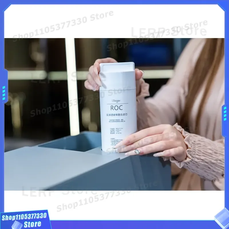 Desktop Reverse Osmosis Water Dispenser with Built-in Ice Maker Energy Saving Hot Cold Temperature Control for Home Office