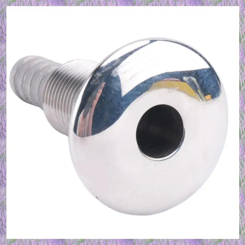 

A63K-2X Marine Connector Hose Barb Stainless Steel Drain Pipe Tube Thru Hull Silver 316 Drain Joint Fitting