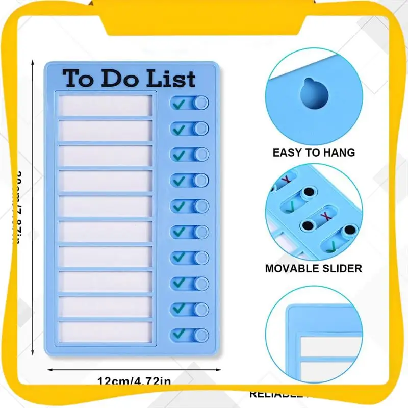 4Pcs Dry Erase Memo List Board Chore Chart RV List Board With 10 Dry Erase Paper