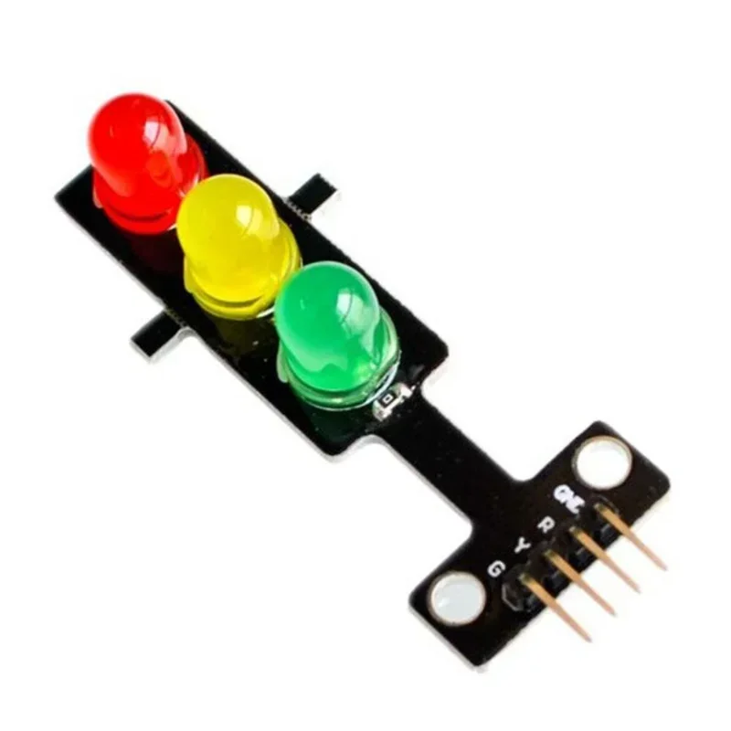 5mm LED RGB Traffic Light, 5V, 10pcs, Mini Traffic Light LED Display Module for Arduino, Red Yellow Green