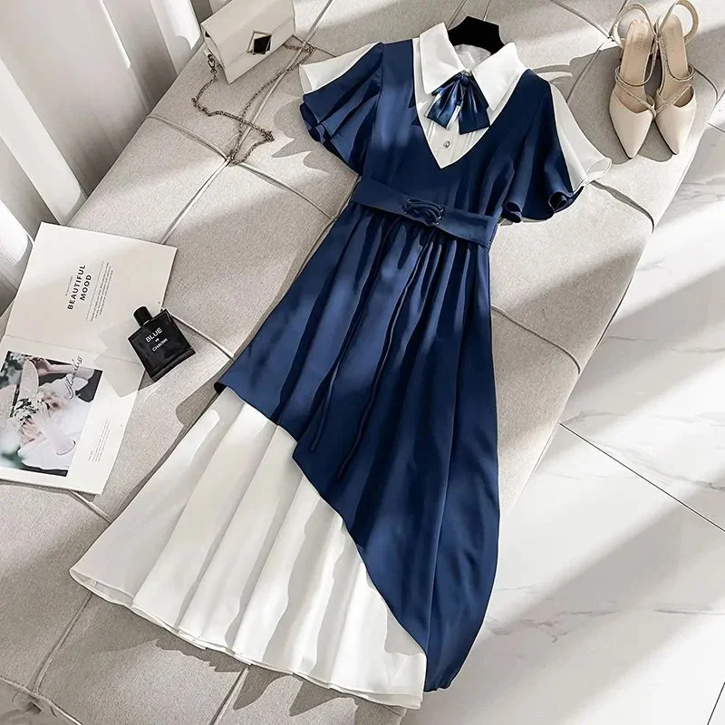 departamento-vocal-ropa-de-mujer-2025-novedad-de-verano-articulo-grasa-mm-college-viento-y-nieve-vestido-giratorio-empalme-vestido-con-forro-adelgazante