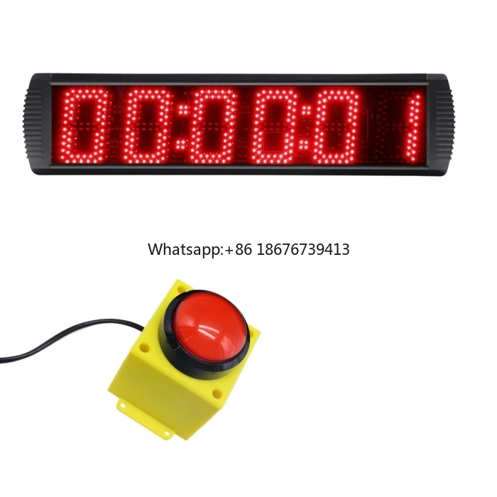 5 Inch Height LED Countdown Countup Stopwatch Running Timing Rack Clock Digital Timer with Start Stop Button Options