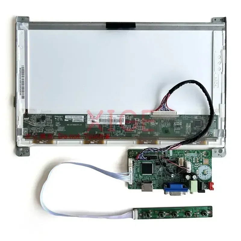 LCD 모니터 드라이버 컨트롤러 보드, HSD121PHW1 HSD110PHW1 키트, 12.1 인치, 1366x768 VGA 매트릭스, HDMI 호환 스피커, 30 핀 LVDS