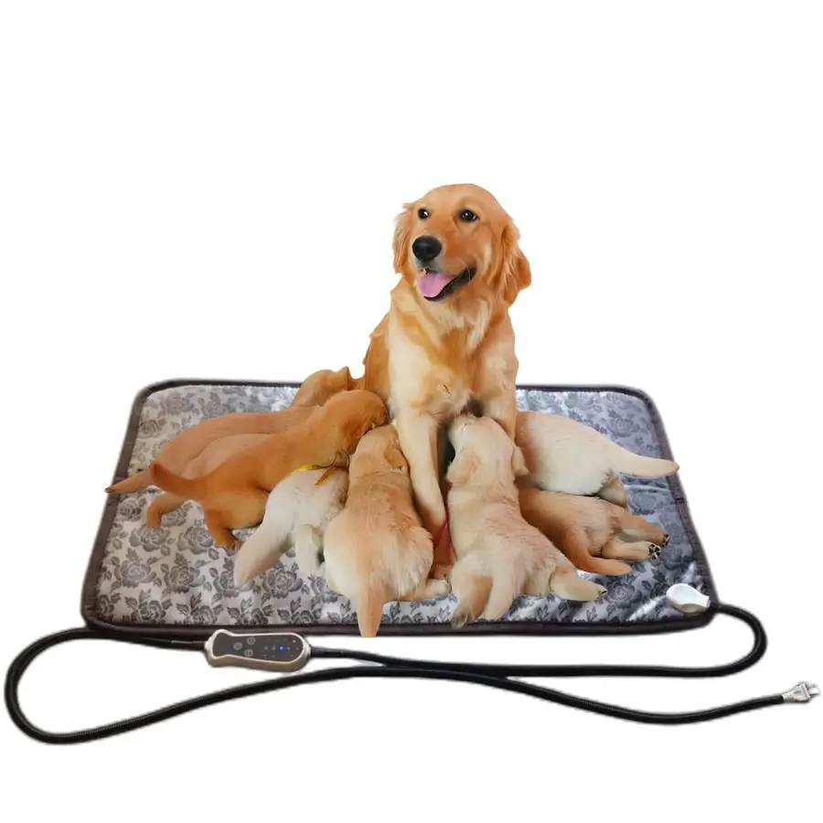 

Heating Pad for Whelping New Born Dog Heated Bed,Heated Puppies Bed,Pet Heated Cat Bed,4 Auto Shut Off Timer,9 Level Heater Larg