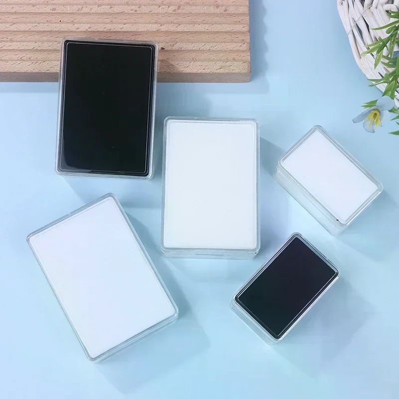 Transparent Diamond Jewelry Display Box With Foam Pad Bare Stone Gem Storage Container Case Glass Beads Organizer Packaging Box