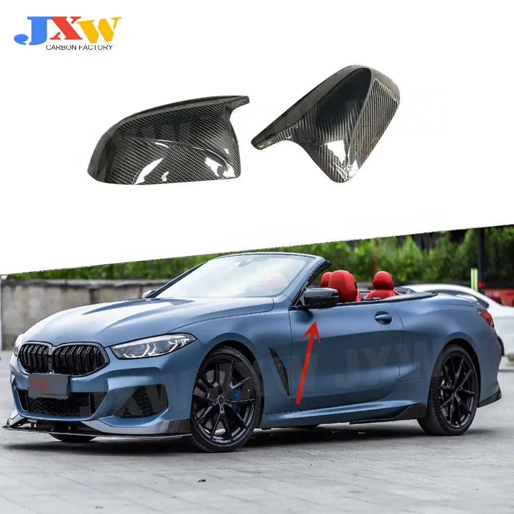 

Carbon Fiber Rearview Mirror Cover Cap Side Mirror Case Cover for BMW 8 Series G14 G15 G16 M Sport 2018 - 2021 Replacement